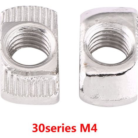 T Slot Hammer Head Nut Nickel Plated Carbon Steel Fastener For Aluminum Profile (EU30 M415.58)