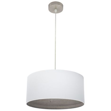 Colgante Tatiana 1xe27 Niquel/blanco-mad.Gris Regx40x40 Cm (1/2)