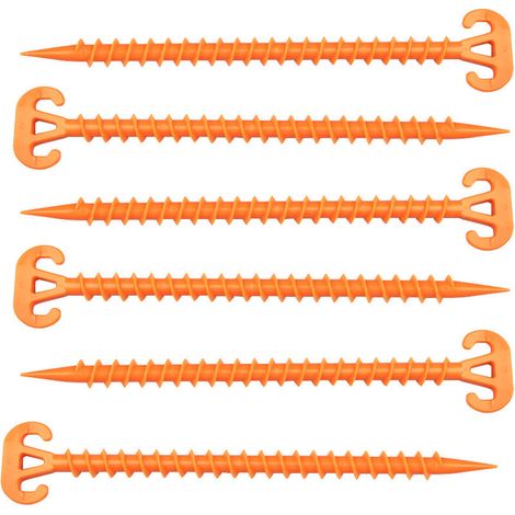 Strandanker, 28 cm, zur Befestigung von Tieren, Zelten, Markisen, Stranddecken usw. an Stränden und auf Rasenflächen, 10 Stück