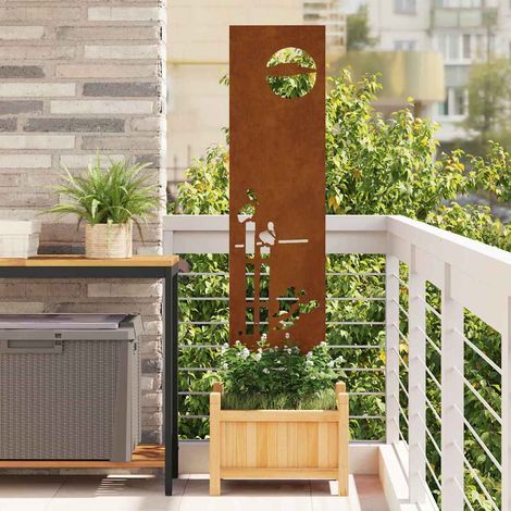 vidaXL Garden Privacy Screen Rusty 32 x 140 cm Weathering Steel (1/5)