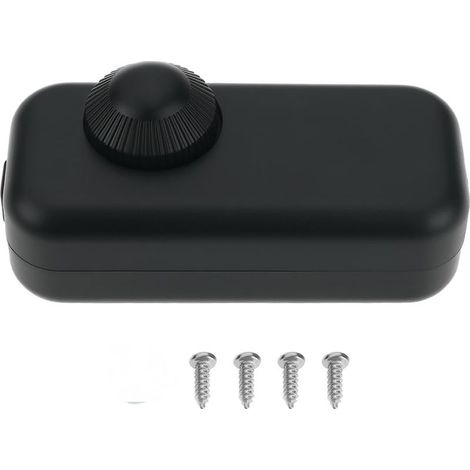 Noir Variateur d'intensité LED AC 110 240V 200W Interrupteur Variateur Rotatif pour Lumières LED Interrupteur Variateur d'intensité en Ligne pour Ampoules LED Et Lampes à Incandescence (1/5)