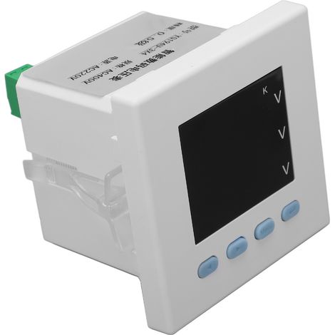 Voltmètre numérique intelligent triphasé blanc ABS ignifuge contrôleur conso élec domicile AC220V (1/5)
