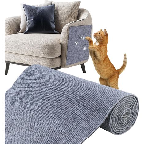 Anti Griffe Chat Canapé, Protection 200 cm x 40 cm, Autocollant Rouleau Protecteur de Rayure pour Meubles Porte Mur Tapis Comptoirs (1/5)