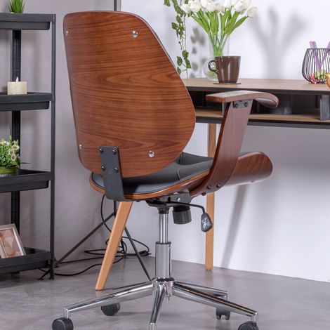 Nest Dream - Chaise de bureau design en bois - Nordic - Noir
