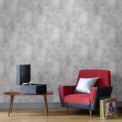 Papier peint intissé craie effet moucheté 1005 x 52cm – Résistant à la lumière – Entretien facile avec éponge humide – Pose sans table à tapisser – WOW