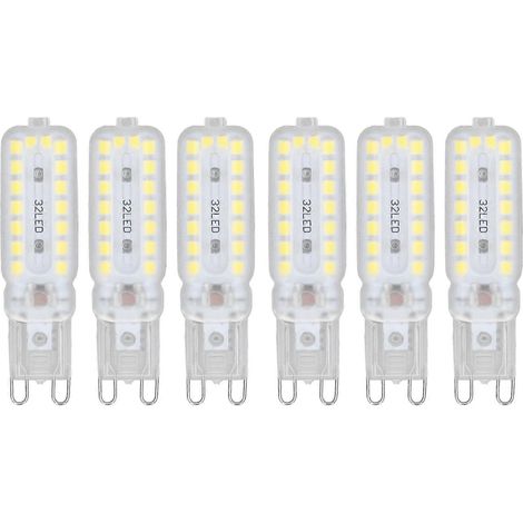 Ampoules LED G9 7W 32LED à intensité variable, blanc naturel, 110-140V, couvercle transparent, économie d'énergie, pour lustres, plafonniers, appliques murales et lampes de table (lot de 1)-AquaForge (1/5)