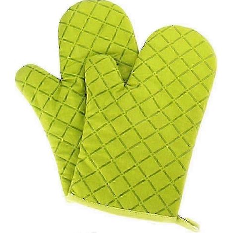 Lot de 2 gants résistants à la chaleur, antidérapants et adaptés à une utilisation au barbecue, en cuisine et au four. (1/5)
