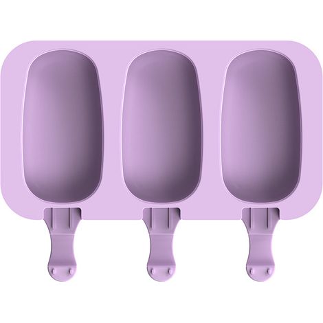 Moules à glace, 2 moules à sucettes glacées en silicone à 6 cavités (violet) (1/3)