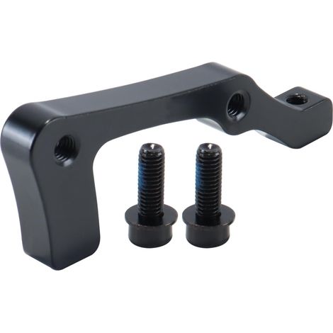 Adaptateur de frein à disque noir à 90° pour montage sur poteau – Avant 203 mm, arrière 180 mm pour disques de 140 mm, 160 mm, 180 mm et 203 mm (vis incluses) (1/5)