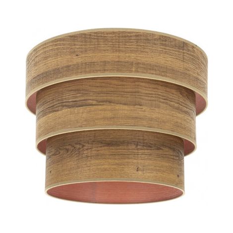 Dreifache Pendelleuchte smile e27 dunkles Holz 40dx20dx26h