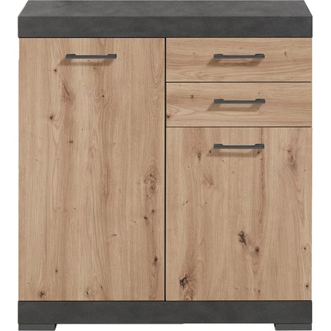 CALICOSY - Buffet avec 2 Portes et 2 Tiroirs L80cm - Bristol
