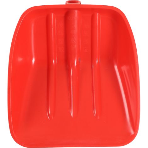 Pelle à neige rouge en plastique PP épais, résistante à l'usure et sans danger pour les enfants, idéale pour le jardinage. Dimensions : 41 x 37 cm / 16,1 x 14,6 pouces.