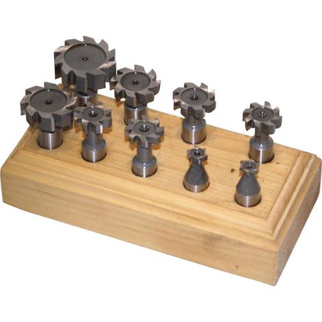 Set of 9 cutters for metal milling keys Holzmann tnf9tlg
