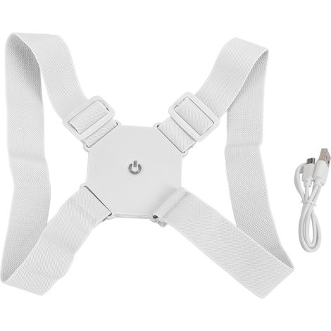 Correcteur de posture ajustable avec rappel vibrant, soutien des épaules et du dos, maintien claviculaire gris (1/5)