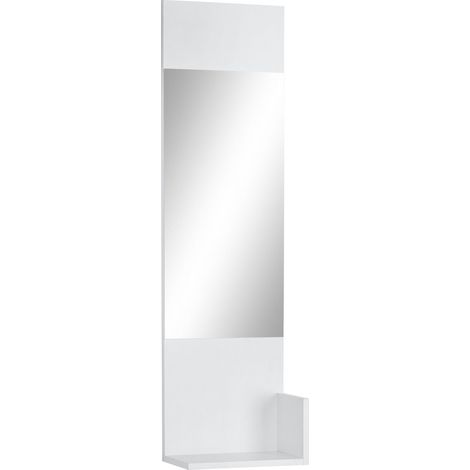 Miroir avec cadre en mélaminé blanc