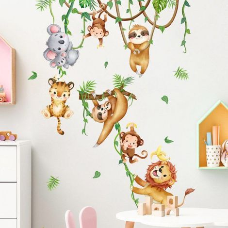 Sticker Porte Chambre - Décoration Murale Sans Colle - Pour Enfant Bébé - 1 Set (1/5)
