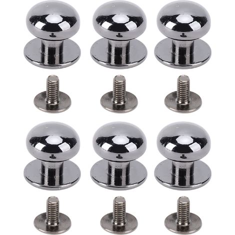Lot de 20 rivets à tête sphérique de 12 mm, haute dureté, à visser, pour travaux manuels, couleur canon de fusil (1/5)