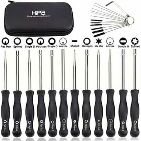 Ensemble de 12 outils de réglage de carburateur Tournevis avec poignées carrées Kit de nettoyage pour moteurs 2 temps Compatible avec STHIL, Husqvarna, Poulan, (1/5)