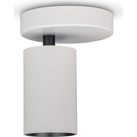 Paco Home Lámpara Techo Salón Mural Focos Basculantes Moderna Cocina Dormitorio Blanco-Negro, Tipo 2 - 1x GU10