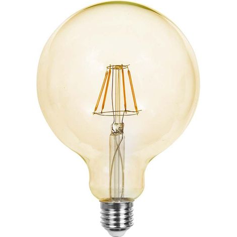 V-Tac VT-1956 LED-Globusbirne Vintage Filament Bernsteinfarbe 6W E27 G125 Licht 2200k Sku 214473 (1/5)