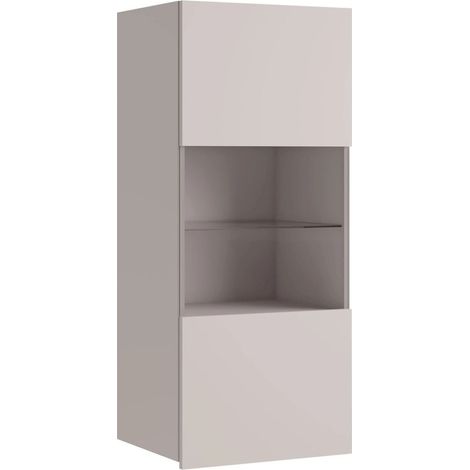 Armario de pared Remus I, Cachemira, 117x45cm, Número de puertas: 132cm, Aglomerado laminado, Vidrio templado