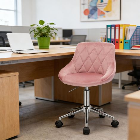 Fauteuil à roulettes pivotant pour bureau à domicile, chaise ergonomique moderne avec assise confortable pour télétravail, étude et espace professionnel (1/5)