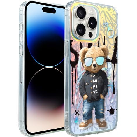 iPhone 14 Pro Max ibizu California Sunset Hülle mit MagSafe, Farbwechsel, Graffiti-Junge, Künstlerischer Teddybär (1/5)