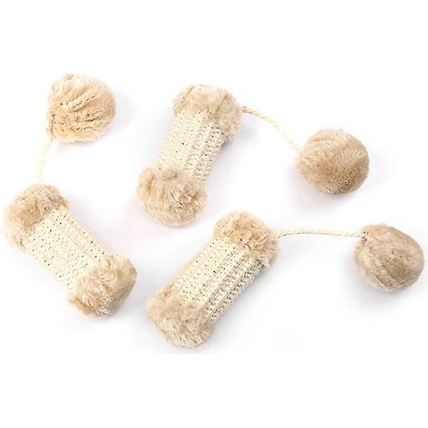 Lot de 3 jouets interactifs pour chats : rouleau à griffes et balle en peluche. Idéal pour les chatons qui aiment mordiller, jouer et se dépenser. (1/4)