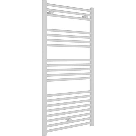 Radiateur porte-serviettes d'eau océan noir 1188 x 500 mm (non électrique) 3 supports + purgeur Connexions 3 x 1/2 (1/5)