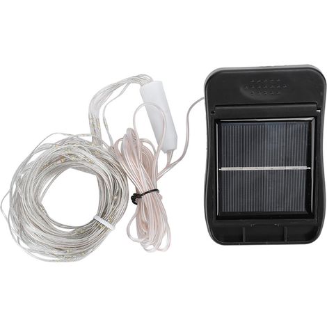Guirlande lumineuse solaire d'extérieur pour parasol de terrasse, idéale pour la plage, le jardin, les fêtes et Noël. (1/5)
