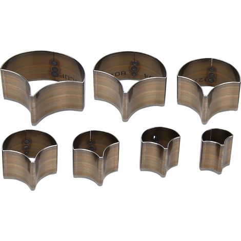 Gabarit de découpe en 7 pièces pour couteau, moule en forme de feuille de ginkgo, outil de perforation du cuir fait main à faire soi-même (1/5)