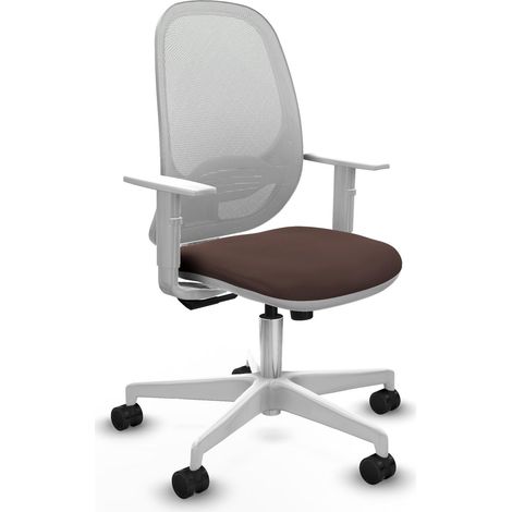 Silla de oficina piqueras y crespo Cilanco blanco cuero sintético (1/2)