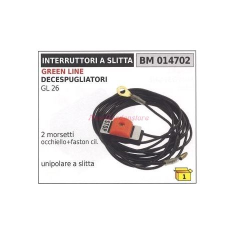 Interruttore a slitta GREEN LINE decespugliatore GL 26 2 morsetti 014702