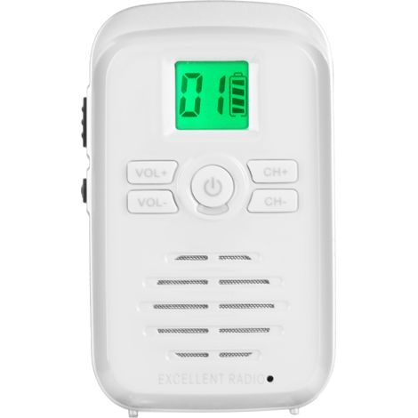 Talkie-walkie sans fil Q3 FM ABS Mini 110-240 V 400-470 MHz, étanche, ultra-fin, radio bidirectionnelle, blanc, prise UE (1/5)