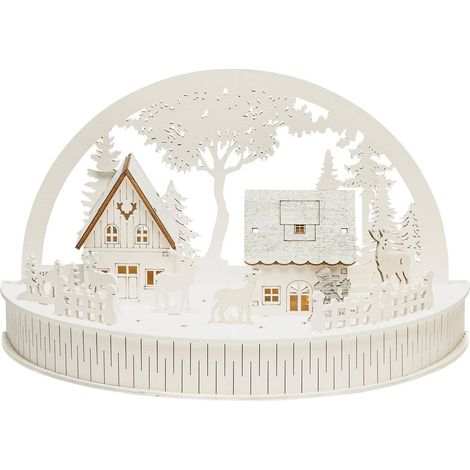 Konstsmide 3280-210 Arche en bougie maison avec animaux blanc chaud LED blanc (1/3)