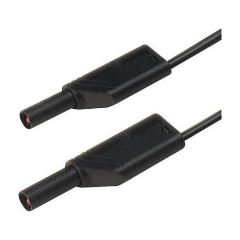 Hirschmann Test & Measurement MLS SIL WS 200/1 Puntali di sicurezza Spina a banana 4 mm Spina a banana 4 mm 2.00 m Nero