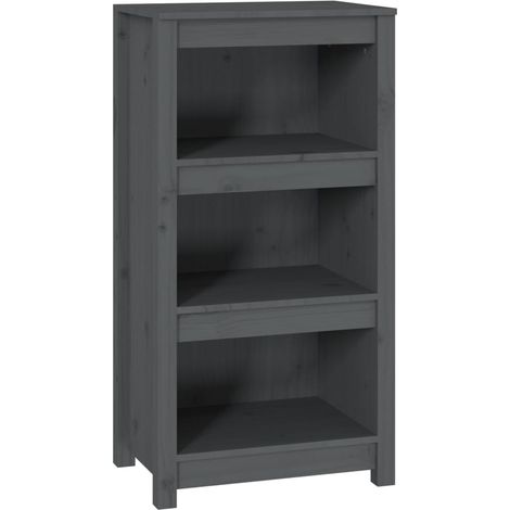 Maison Exclusive - Libreria Grigia 50x35x97 cm in Legno Massello di Pino