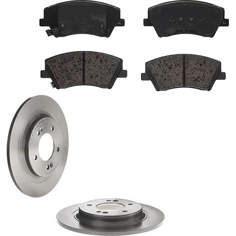 KIT FRENI POSTERIORI compatibile con HYUNDAI IONIQ (AE) - DISCHI + PASTIGLIE OEM: P30107 / 24.0110-0400.1 , 24.0110-0408.1 /SOSTITUZIONE DIRETTA/BASSA POLVERE/SILENZIOSO (1/5)