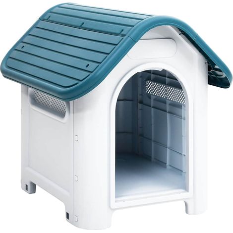 Niche pour chien-Abri pour chien-Chenil Bleu 59x75x66 cm Polypropylène 712799 (1/5)