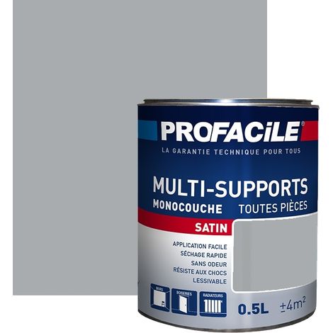 Peinture intérieure multi-supports, satin, murs, plafonds, boiseries, radiateurs, sans odeur, plusieurs teintes PROFACILE A8ACAE 0.5 litre
