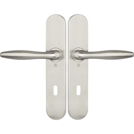Ensemble sur plaques série JADE 1594 acier type clé L finition inox - HERACLES - B-INOX-SP23
