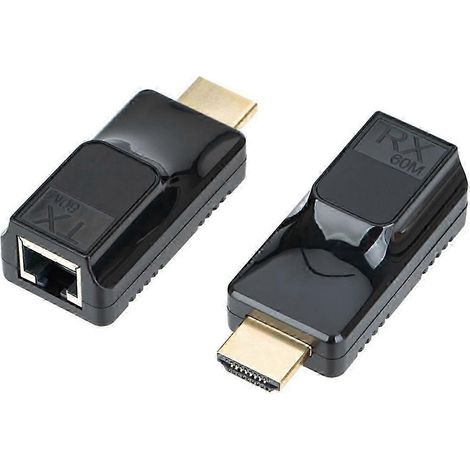 Adaptateur d'extension de câble réseau vidéo haute définition RJ45 vers 1080p de 60 mètres (2026), compatible avec les téléviseurs haute définition. (1/5)