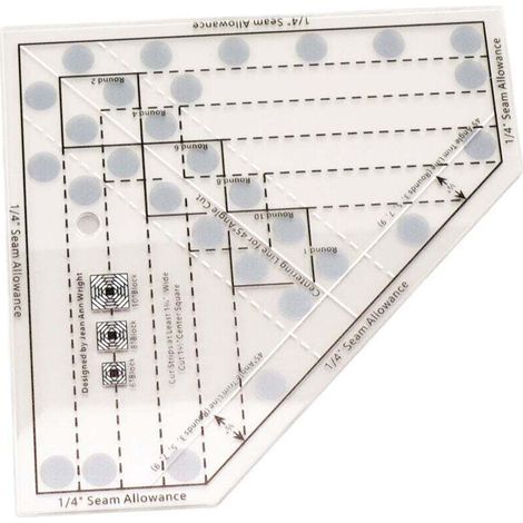 Pineapple Trimming Tool, Clear Acrylic Precise Scale Quilting Ruler Non-Slip Mini Quilt Ruler for Patchwork, Universal Transparent Ruler, Quilting Accessory (1/5)