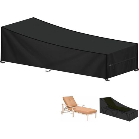 Housse Chaise Longue Jardin 200x75x40/70cm Bâche Transat Exterieur (1/5)