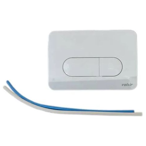Valsir – Plaque de commande WC pneumatique double débit 21.5 cm – Blanc – Pour installations sanitaires – Fabriquée en Europe