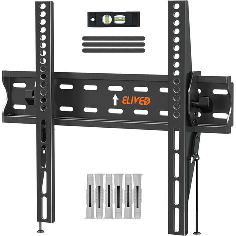 Support Mural inclinable Ultra Fin pour la Plupart des téléviseurs LCD, LED, OLED Plats ou incurvés de 26 à 60" avec VESA 75 x 75 mm-400 x 400 mm jusqu'à 45 kg, inclinable sans Outil (1/5)