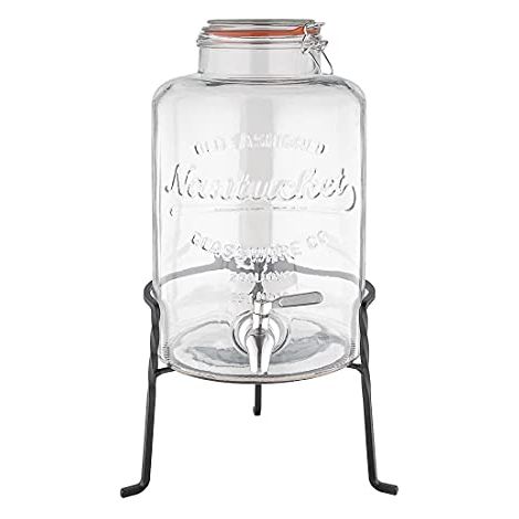 Olympia Nantucket Style drink dispenser con supporto metallico, fusto contenitore (1/4)