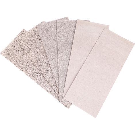 6-piece alumina sandpaper set (60/100/150 grit, 29 x 9.3 cm) for wood and metal (1/5)