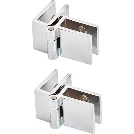 PCS 90 degree glass door clip hinge without drilling glass hinge for glass thickness 5mm - 8mm (1/5)