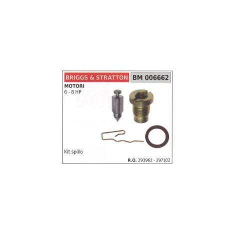 Kit aguja carburador BRIGGS&STRATTON motoazada 6 - 8 CV 293962 - 297102
